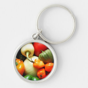 Porte-clés Légumes de salsa, Tomate, Poivrons, Oignon