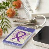 Porte-clés Leiomyasarcoma (LMS) Sensibilisation Porte - clé d (Devant droit)