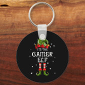 Porte-clés L'Elfe Joueur Fun Noël Ensemble Familial Correspon (Recto)