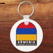 Porte-clés L'emblème du drapeau arménien est Vintage (Recto)