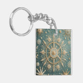 Porte-clés L'Embrace d'or d'hiver : une Serenade de flocon de (Devant gauche)