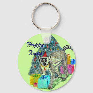 Porte-clés Lemur de Noël