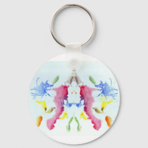 Porte-clés L'encre d'essai de Rorschach éponge le homard de