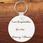 Porte-clés L'énergie à l'intérieur : l'énergie compte (Recto)