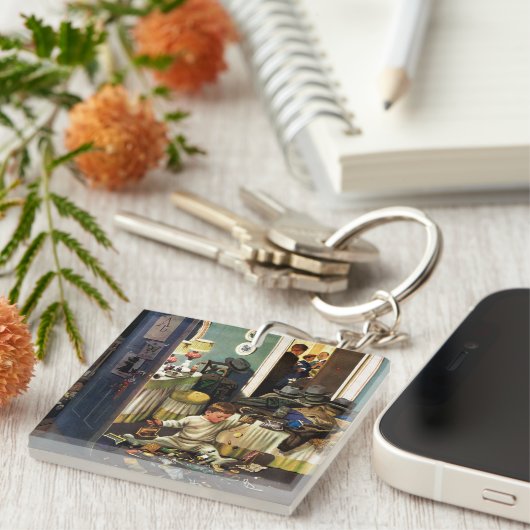 Porte-clés L'enfant en bas âge vide des bourses (Devant Droit)