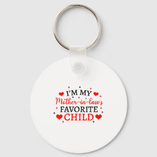 Porte-clés L'enfant préféré de ma belle-mère, femme parent dr