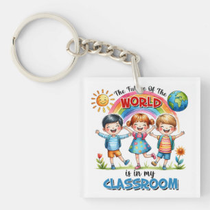 Porte-clés L'enseignant L'avenir Du Monde Est Dans Ma Classe