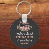Porte-clés L'Enseignant Prend Une Main Ouvre Un Esprit (Recto)