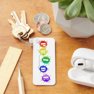 Porte-clés L'enseigne de fierté aux couleurs de l'arc-en-ciel