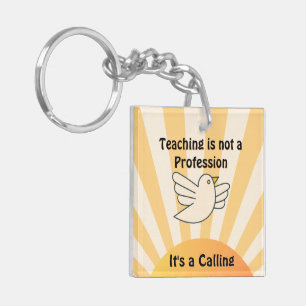 Porte-clés L'enseignement est un Porte - clé acrylique appela