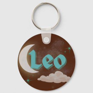 Porte-clés Leo Celestial esthétique Dreamy Moon Cloud Stars