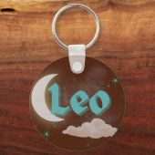 Porte-clés Leo Celestial esthétique Dreamy Moon Cloud Stars (Verso)