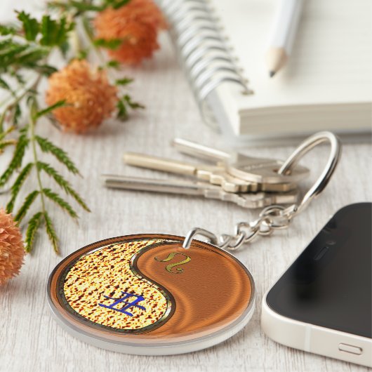 Porte-clés Leo et ox de bois (Devant droit)