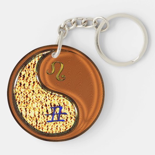 Porte-clés Leo et ox de bois (Dos)