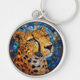 Porte-clés Léopard aux couleurs vives