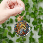 Porte-clés Léopard aux couleurs vives (Main)