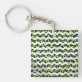 Porte-clés Leopard Chevron noir et vert (Devant)