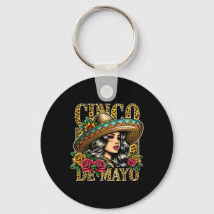 Porte-clés Leopard Cinco De Mayo Fille Mexicaine Fiesta 5 De 