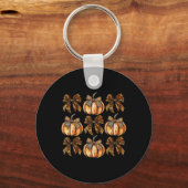Porte-clés Leopard Coquette Bow Citrouille Thanksgiving Autom (Recto)