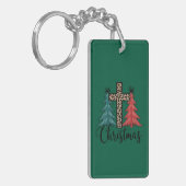 Porte-clés Léopard croix arbres de Noël chrétiens (Devant gauche)