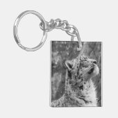 Porte-clés Léopard de neige paisible (Devant gauche)