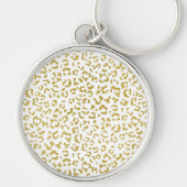 Porte-clés Leopard d'or, Parties scintillant d'or, Empreinte (Devant)