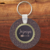 Porte-clés Leopard élégant et exotique customisé (Recto)