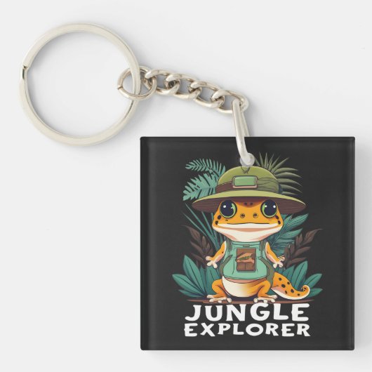 Porte-clés Leopard Gecko Jungle Explorer : dévoiler le monde (Devant)