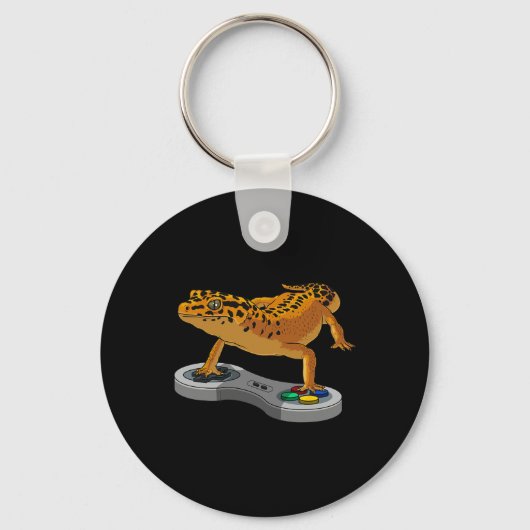 Porte-clés Léopard Gecko Léopard Dragon Cadeaux Enfants Cool (Recto)