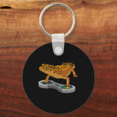 Porte-clés Léopard Gecko Léopard Dragon Cadeaux Enfants Cool (Recto)