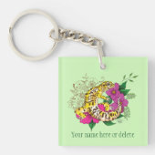 Porte-clés Léopard jaune Gecko Vert (Devant)