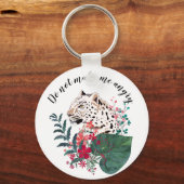 Porte-clés léopard, museau léopard, floral, Botanique, (Recto)