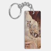 Porte-clés léopard nébuleux image nature faune exotique (Devant gauche)