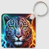 Porte-clés Léopard Néon Électrique - Conception d'Animal Lumi (Dos)
