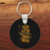 Porte-clés Leopard New Year Same Hot Mess New Year's Eve Reso (Recto)