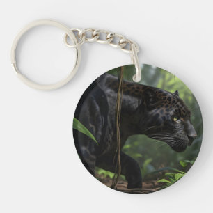 Porte-clés léopard noir