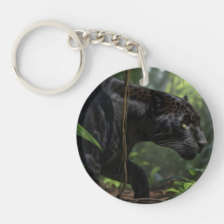 Porte-clés léopard noir