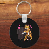 Porte-clés Leopard Playing Ano Valentines Day Funny Leopard  (Recto)