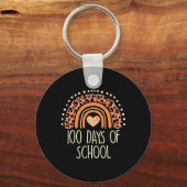 Porte-clés Leopard Rainbow 100 Days School Cute 100th Day Tea (Recto)