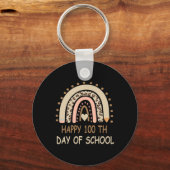 Porte-clés Leopard Rainbow Happy 100th Day School Cute 100 Da (Recto)