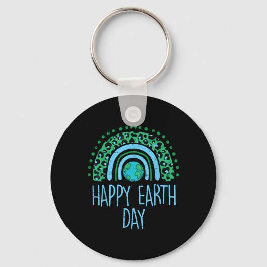 Porte-clés Leopard Rainbow Planet Happy Jour des terres migno (Recto)