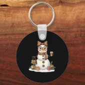 Porte-clés Leopard Snowman With Sungles Funny Christmas Women (Recto)