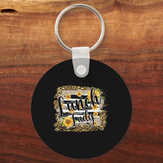 Porte-clés Leopard Sunflower Lunch Lady First Day Ck To Schoo (Recto)