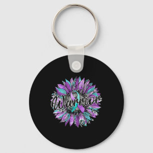 Porte-clés Léopard Tournesol Guerrier Suicide Turquoise Et Vi