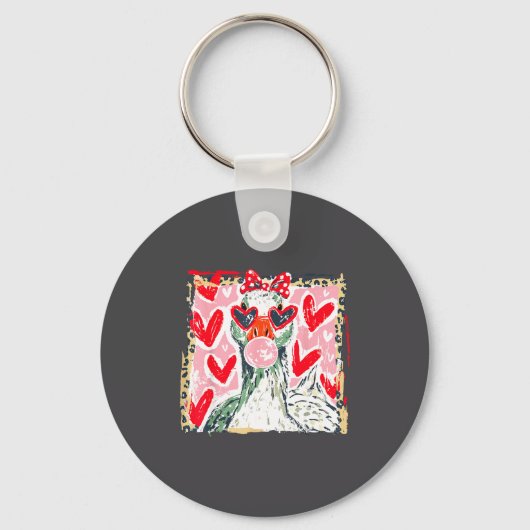 Porte-clés Leopard Valentine's Day Goose Cute Animal Couple M (Recto)