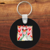 Porte-clés Leopard Valentine's Day Goose Funny Cute Goose Hun (Recto)