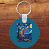 Porte-clés Leopard - Van Gogh Style Starry Night Funny Graphi (Recto)