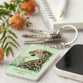 Porte-clés Leopard Wild Cat Green Henna (Devant droit)