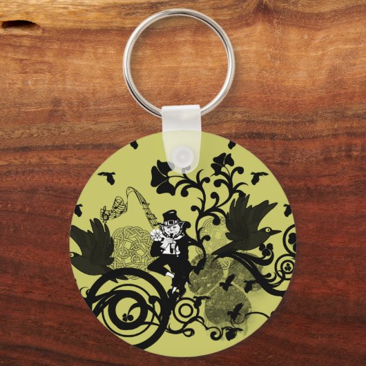 Porte-clés Leprechaun en noir (Recto)