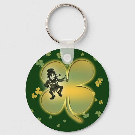 Porte-clés Leprechaun irish shamrock porte - clés (Recto)